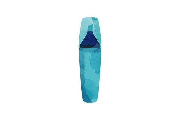 Blue Marker - Watercolor: A Versatile Graphic for Crafts and School Amp Projects