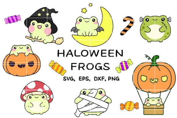Cute Halloween Svg, Cute Frog Cartoon 13