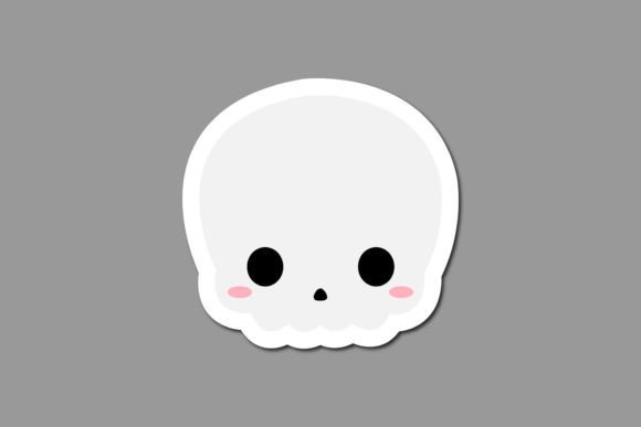 Halloween Cute Sticker Skeleton: Graphics & Icons for Local Business