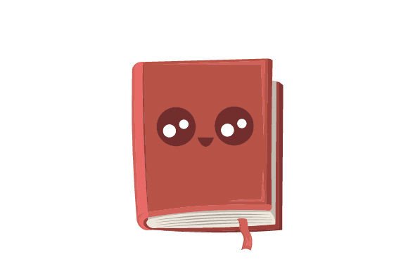 Kawaii Book SVG Design for Crafts and School Amp Projects