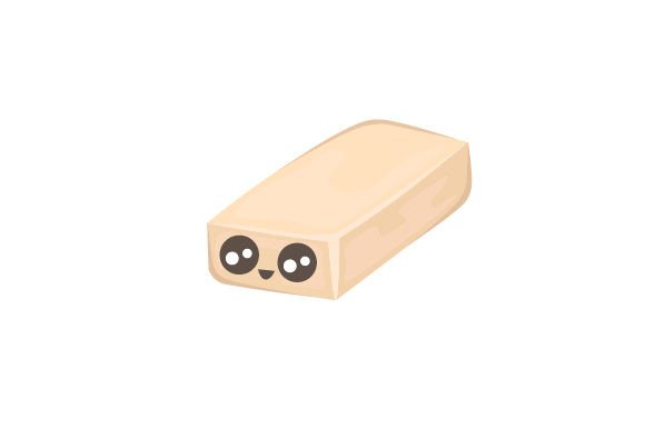 Kawaii Eraser: A Playful Graphic Design Asset for Crafts and School Amp Brands