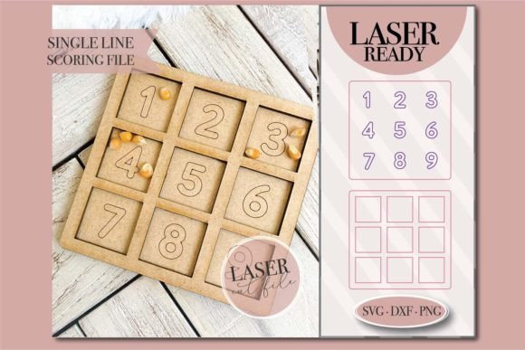 Montessori Number Sorting Board Laser Cut File: A Polished Design Asset for Content Creators
