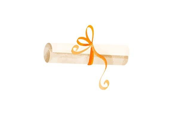Rolled Diploma - Watercolor: A Versatile Craft Design for School Amp Projects
