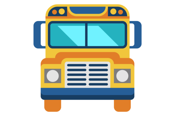 School Bus Flat Icon: Graphics for Local Branding