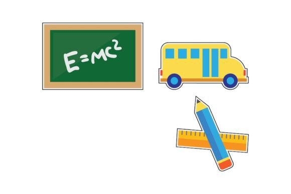 School Sticker Planner: Graphics for Editorial Use