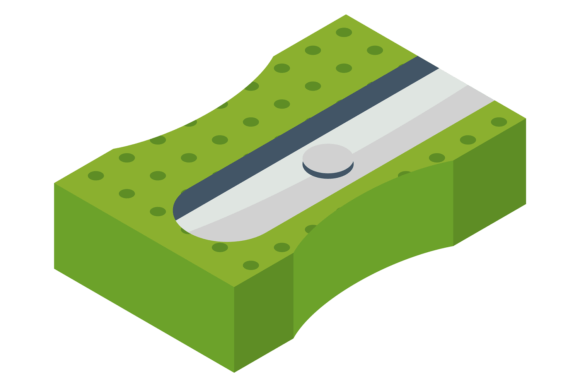Sharpener Isometric Icon. School Supply Graphics
