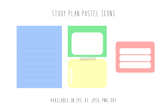 Study Plan Pastel Icons: A Brand Designer’s Take on a Versatile Graphic Design Asset