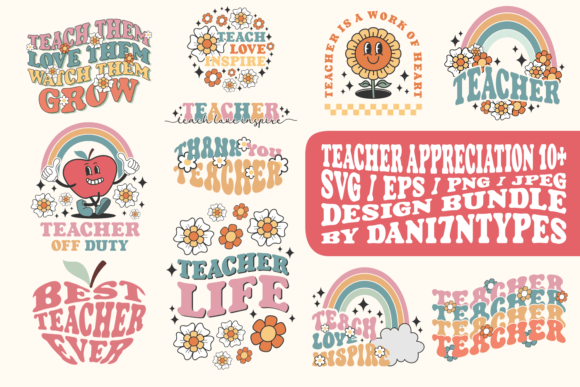 Teacher Appreciation Sublimation Bundle for Crafts and Graphics