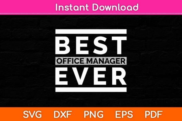 Vintage Best Office Manager Ever SVG: A Graphic Design Asset for Crafts and Branding