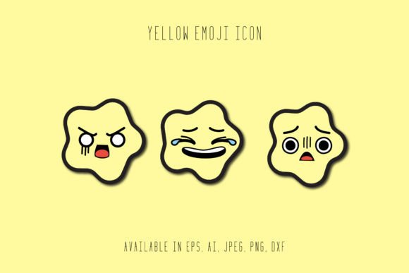 Yellow Emoji Icon Graphics and Icons
